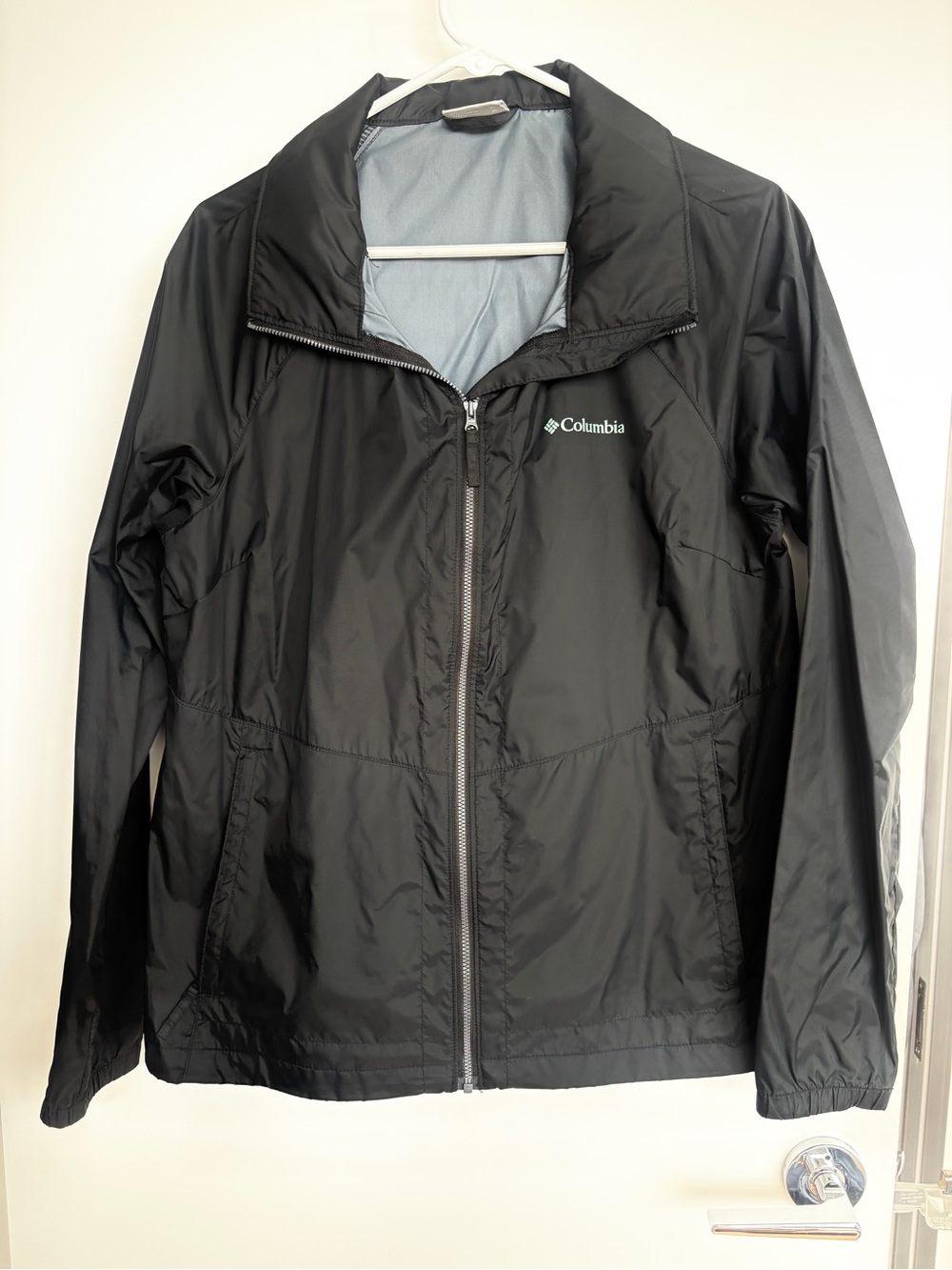 Columbia XL Black Lightweight Packable Rain Jacket